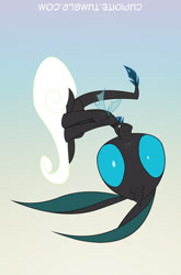 Size: 726x1101 | Tagged: dead source, safe, artist:tarajenkins, imported from derpibooru, oc, oc only, oc:paradox, changeling, hybrid, cupidite, cute, interspecies offspring, offspring, parent:discord, parent:queen chrysalis, parents:discolis