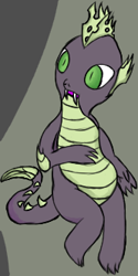 Size: 166x331 | Tagged: safe, artist:saber153, imported from derpibooru, spike, changeling, green changeling