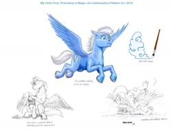 Size: 1280x971 | Tagged: safe, artist:baron engel, imported from derpibooru, oc, oc only, oc:sky brush, pegasus, pony, butt, cutie mark, faceplant, male, nudity, pencil drawing, plot, sheath, simple background, stallion, traditional art, white background, wing oil