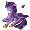 Size: 100x100 | Tagged: safe, artist:glitchyscythemiester, imported from derpibooru, twilight sparkle, alicorn, pony, female, mare, simple background, solo, sprite, transparent background, twilight sparkle (alicorn)