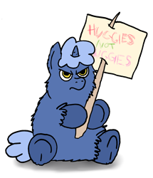 Size: 1440x1673 | Tagged: safe, artist:coalheart, imported from derpibooru, fluffy pony, fluffy pony original art, protest