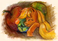 Size: 1500x1062 | Tagged: safe, artist:maytee, imported from derpibooru, applejack, apple