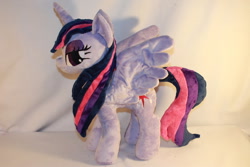 Size: 800x533 | Tagged: safe, artist:karasunezumi, imported from derpibooru, twilight sparkle, alicorn, pony, female, irl, mare, photo, plushie, solo, twilight sparkle (alicorn), wet mane