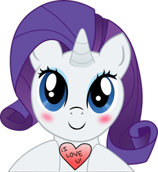 Size: 2754x3000 | Tagged: safe, artist:lunagamer, artist:umbravivens, imported from derpibooru, rarity, pony, unicorn, blushing, cute, female, heart, heartwarming, love, simple background, smiling, solo, transparent background, vector