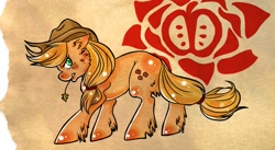 Size: 1279x701 | Tagged: safe, artist:theasininecanine, imported from derpibooru, applejack, earth pony, pony, female, solo