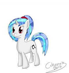 Size: 1280x1344 | Tagged: safe, artist:crhonox, imported from derpibooru, dj pon-3, vinyl scratch, 30 minute art challenge, crystallized