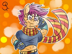 Size: 1024x768 | Tagged: safe, artist:shinkuma, imported from derpibooru, scootaloo, jojo's bizarre adventure, joseph joestar