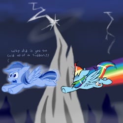 Size: 800x800 | Tagged: safe, artist:ichibangravity, imported from derpibooru, rainbow dash, ghost, pegasus, pony, accidental suicide, crash, dead, death, female, flying, giving up the ghost, lightning, mare, rainbow crash, solo, soul, spirit, suicide