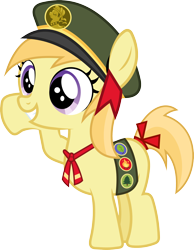 Size: 2000x2581 | Tagged: safe, artist:lumorn, imported from derpibooru, noi, tag-a-long, earth pony, pony, clothes, female, filly, filly guides, raised leg, simple background, solo, transparent background, uniform, vector