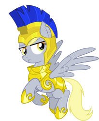 Size: 900x1100 | Tagged: safe, artist:php50, imported from derpibooru, derpy hooves, pegasus, pony, armor, female, general derpy, guard, mare, simple background, solo, transparent background, vector