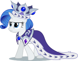 Size: 900x707 | Tagged: safe, artist:parclytaxel, artist:php50, imported from derpibooru, princess platinum, rarity, pony, unicorn, cape, clothes, crown, female, jewelry, mare, regalia, simple background, solo, transparent background, vector
