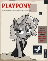 Size: 728x931 | Tagged: safe, artist:hotdiggedydemon, imported from derpibooru, .mov, magazine, parody, playboy, playpony, pone, pun, random pony