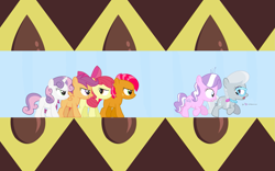 Size: 1921x1201 | Tagged: safe, artist:dm29, edit, imported from derpibooru, screencap, apple bloom, babs seed, diamond tiara, scootaloo, silver spoon, sweetie belle, one bad apple, cutie mark crusaders, glasses, good end, role reversal