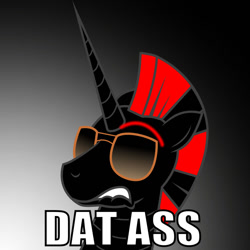 Size: 900x900 | Tagged: safe, imported from derpibooru, oc, oc only, oc:niggertron, dat ass, dat butt, meme, the ass was fat