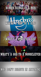 Size: 400x750 | Tagged: safe, imported from derpibooru, twilight sparkle, oc, oc:niggertron, alicorn drama, frank ocean, hasbro, jay-z, kanye west, logo, lyrics, no church in the wild, song reference, text, twilight sparkle (alicorn), watch the throne