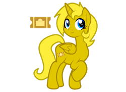 Size: 1280x931 | Tagged: safe, artist:inkwell, color edit, imported from derpibooru, oc, oc only, oc:ticket, alicorn, pony, alicorn oc, simple background, solo, transparent background