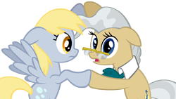 Size: 5000x2811 | Tagged: safe, artist:richhap, imported from derpibooru, derpy hooves, mayor mare, earth pony, pegasus, pony, lesson zero, absurd resolution, female, glasses, mare, simple background, transparent background, vector