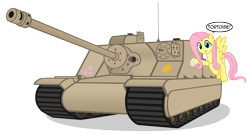 Size: 10000x5400 | Tagged: safe, artist:mrlolcats17, imported from derpibooru, fluttershy, a39 tortoise, absurd resolution, cutie mark, joke, simple background, tank (vehicle), transparent background, vehicle