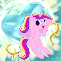 Size: 767x767 | Tagged: safe, artist:im not sue, imported from derpibooru, princess cadance, pony, cute, female, filly, solo, younger