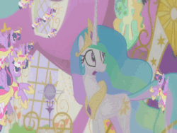 Size: 320x240 | Tagged: safe, edit, edited screencap, imported from derpibooru, screencap, princess celestia, twilight sparkle, alicorn, pony, alicorn drama, animated, female, twilight sparkle (alicorn)