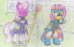 Size: 5010x3200 | Tagged: safe, artist:theculturewarrior, imported from derpibooru, babs seed, cheerilee, cecilia, crossover, fire emblem, fire emblem: the binding blade, roy