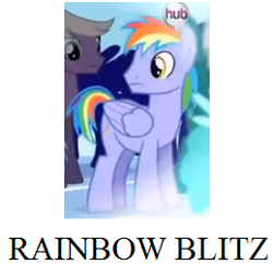 Size: 259x250 | Tagged: safe, imported from derpibooru, rainbow blaze, pegasus, pony, games ponies play, false, name, naming