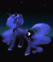 Size: 2495x2907 | Tagged: safe, artist:mmmenagerie, imported from derpibooru, princess luna, alicorn, pony, female, night, solo