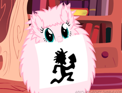 Size: 650x497 | Tagged: safe, artist:mixermike622, edit, imported from derpibooru, oc, oc only, oc:fluffle puff, drawing, fluffle's note, fluffy, insane clown posse, juggalo