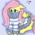 Size: 1000x1000 | Tagged: safe, artist:osakaoji, imported from derpibooru, fluttershy, pony, bottomless, clothes, female, partial nudity, solo, sweater, sweatershy