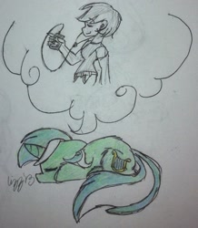 Size: 1058x1213 | Tagged: safe, artist:ask-aboutponies, imported from derpibooru, lyra heartstrings, human, dream, humanized, sleeping