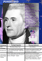 Size: 632x918 | Tagged: safe, imported from derpibooru, twilight sparkle, chart, meta, ponies and presidents, president, thomas jefferson