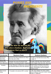 Size: 632x910 | Tagged: safe, imported from derpibooru, rainbow dash, human, pegasus, pony, 1000 hours in ms paint, andrew jackson, chart, comparison, female, irl, irl human, looking at you, male, mare, meta, open mouth, photo, ponies and presidents, president, vulgar