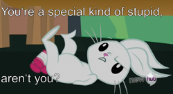 Size: 1000x549 | Tagged: safe, imported from derpibooru, angel bunny, just for sidekicks, image macro, male, meme, solo