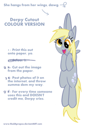 Size: 2388x3500 | Tagged: safe, artist:redapropos, imported from derpibooru, derpy hooves, pony, female, paper child, papercraft, solo, text