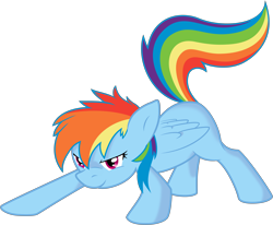 Size: 8000x6587 | Tagged: safe, artist:ambris, artist:iphstich, imported from derpibooru, rainbow dash, pony, absurd resolution, action pose, cool, cute, female, filly, glare, simple background, smirk, solo, transparent background, vector, younger
