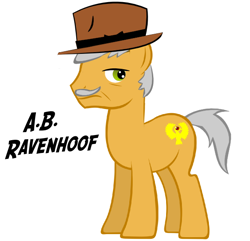 Size: 584x564 | Tagged: safe, imported from derpibooru, daring do, ab ravenhoof, abner ravenwood, fedora, hat