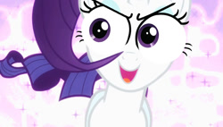 Size: 1008x571 | Tagged: safe, edit, edited screencap, imported from derpibooru, screencap, rarity, pony, unicorn, secret of my excess, it's magnificent, special eyes, wrong eye color