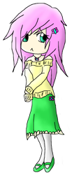 Size: 770x1809 | Tagged: safe, artist:gerardwei, imported from derpibooru, fluttershy, human, female, humanized, solo
