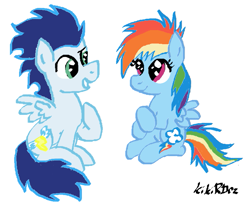 Size: 765x620 | Tagged: safe, artist:kikirdcz, imported from derpibooru, rainbow dash, soarin', female, male, shipping, soarindash, straight