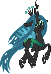 Size: 432x631 | Tagged: safe, artist:tenaflyviper, imported from derpibooru, queen chrysalis, changeling, changeling queen, crown, cute, cutealis, female, jewelry, regalia, smiling