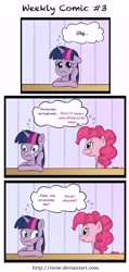 Size: 2700x5688 | Tagged: safe, artist:vicse, imported from derpibooru, pinkie pie, twilight sparkle, comic, mind reading, pinkie being pinkie, thought bubble