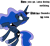 Size: 800x728 | Tagged: safe, imported from derpibooru, princess luna, pony, background pony strikes again, dialogue, female, meta, raised hoof, shitposting, simple background, smiling, solo, transparent background, upvote bait