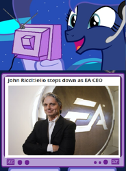 Size: 439x598 | Tagged: safe, imported from derpibooru, princess luna, human, gamer luna, ea, exploitable meme, irl, photo, tv meme