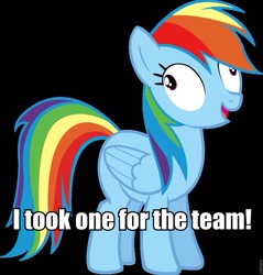 Size: 873x915 | Tagged: safe, imported from derpibooru, rainbow dash, derp, image macro, meme, rainbow derp