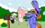 Size: 1007x623 | Tagged: safe, artist:trackpad mcderp, imported from derpibooru, derpy hooves, teddy, earth pony, pegasus, pony, my little pony tales, animation error, derpy inside a mailbox, female, g1, house, letter, mail, mailbox, mare, nightmare fuel, teddygator, wat