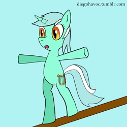 Size: 786x786 | Tagged: safe, artist:diego havoc, imported from derpibooru, lyra heartstrings, pony, 30 minute art challenge, bipedal