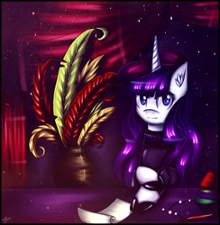 Size: 1833x1879 | Tagged: safe, artist:crazyrainbow0, imported from derpibooru, rarity, pony, beatnik rarity, beret, clothes, female, hat, solo, sweater