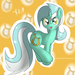 Size: 1280x1280 | Tagged: safe, artist:lightningnickel, imported from derpibooru, lyra heartstrings, pony, unicorn, female, solo