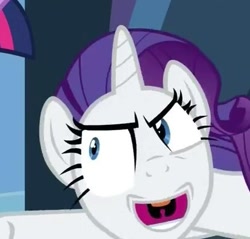 Size: 441x421 | Tagged: safe, edit, edited screencap, imported from derpibooru, screencap, rarity, pony, faic, female, inverted mouth, molestache, solo