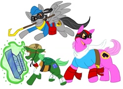 Size: 1049x765 | Tagged: safe, artist:cheri-chan, imported from derpibooru, bentley, murray, ponified, sly cooper